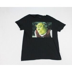 Disney Shrek Men Black Shirt Short Sleeve Graphic Print Size Large